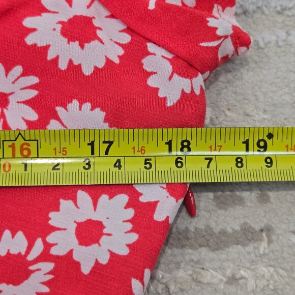 Rails Helena Cardinal Dress Daisy Floral Pink White Short Sleeve Button Front XS - Picture 8 of 9